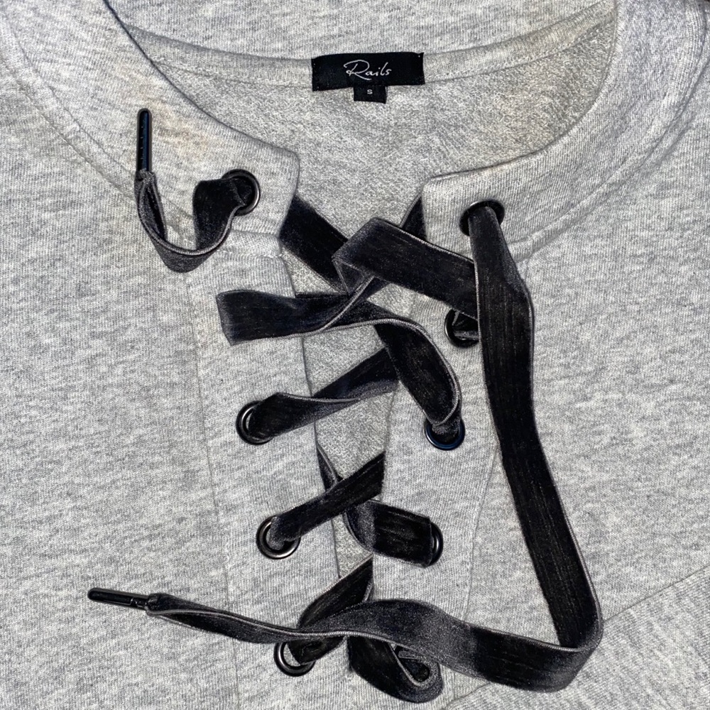 Rails Pullover With Lace Up Detail - image 2